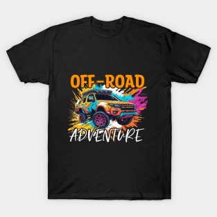 Offroad Adventure Retro colorful design. T-Shirt